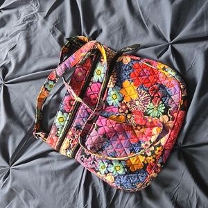 Vera Bradley large quilted flower crossbody bag.